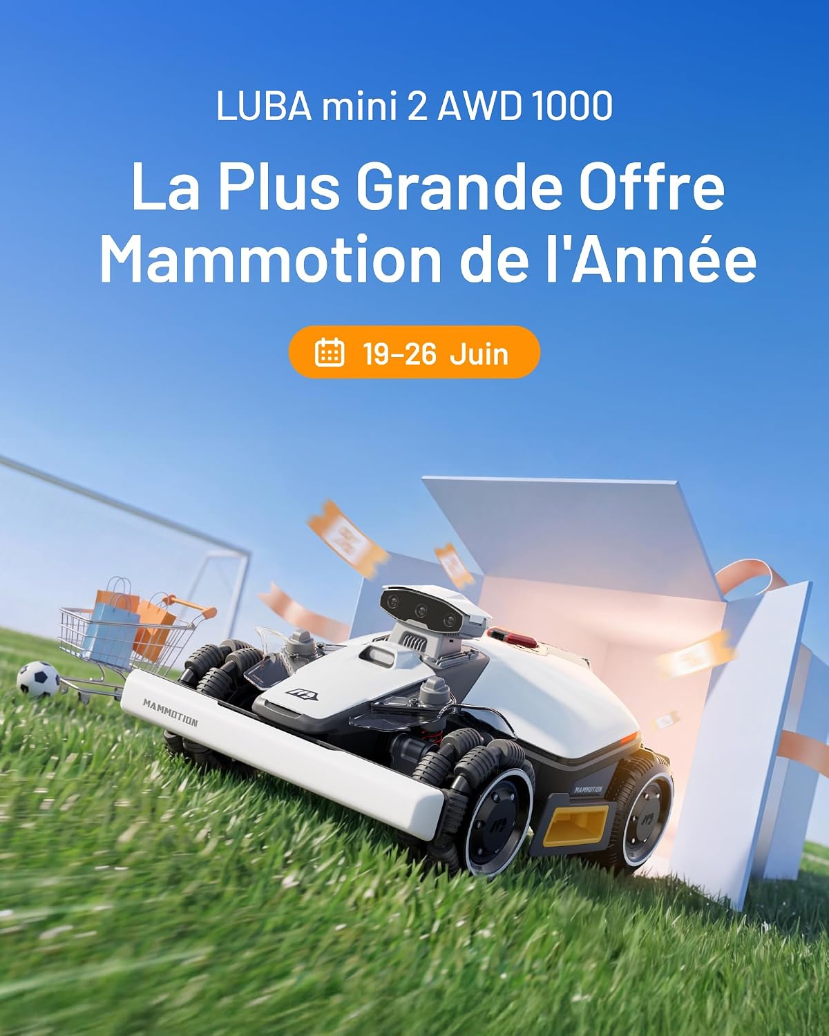 LUBA Mini 2 AWD 1000 Robot Tondeuse sans Fil LUBA mini 2 AWD 1000 pour 1000 m²
