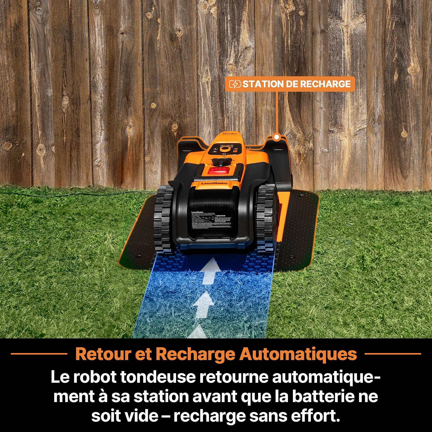 OcuMow®18 Tondeuses Robot sans Fil de Limite 500 m², Navigation visuelle, évitement Automatique des Obstacles, Station de Charge Automatique, Zones interdites virtuelles 500㎡