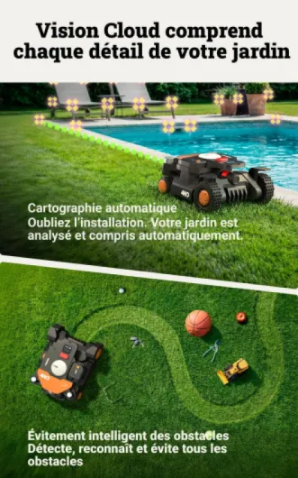 Landroid Vision Cloud 4WD Robot Tondeuse 2000 m² WR342E 2000 m² 4WD - Robot tondeuse