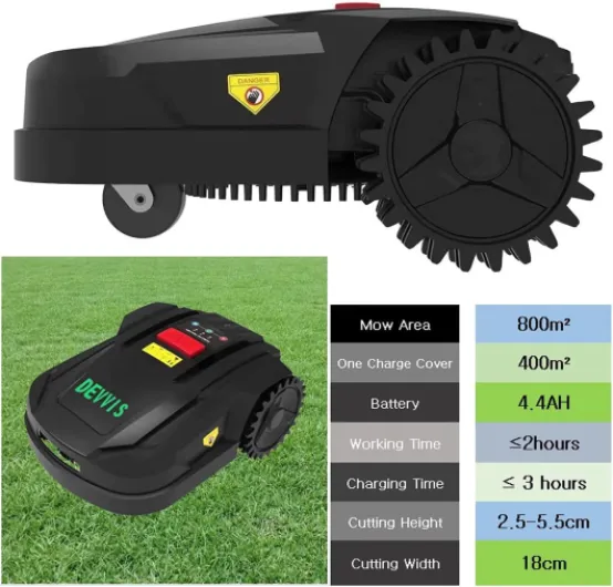 Robot Tondeuse à Gazon pour Petite pelouse mis à Jour avec Une Batterie au Lithium de 4,4 Ah zhengzilu, Multicolore