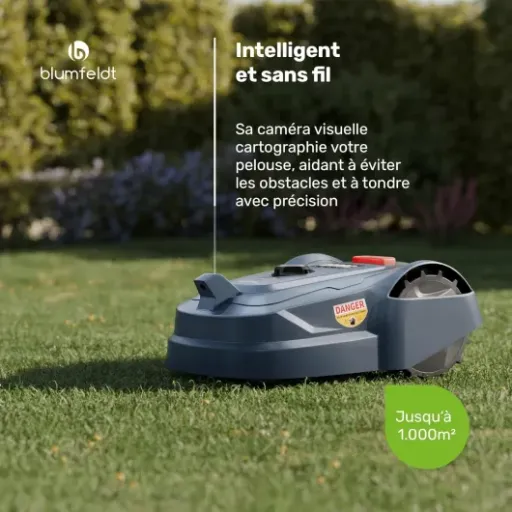 Test blumfeldt GrassConnect 1000 m² : le robot tondeuse qui fait le job… quand il veut bien