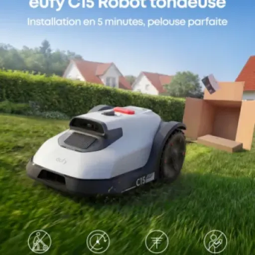 Test eufy C15 robot tondeuse : la tonte sans fil périphérique en mode feignant assumé