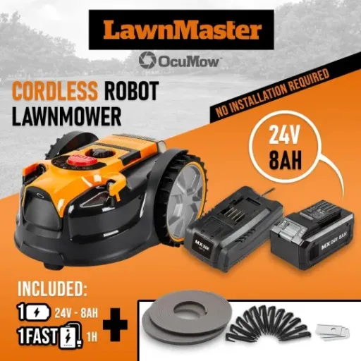 Test Lawnmaster Robot Tondeuse Autonome 24V : le robot qui tond sans fil périmétrique et sans prise de tête