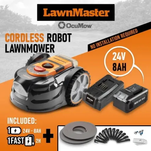 Test Lawnmaster Robot Tondeuse Autonome 24V : le robot sans fil périmétrique le plus simple… sur le papier